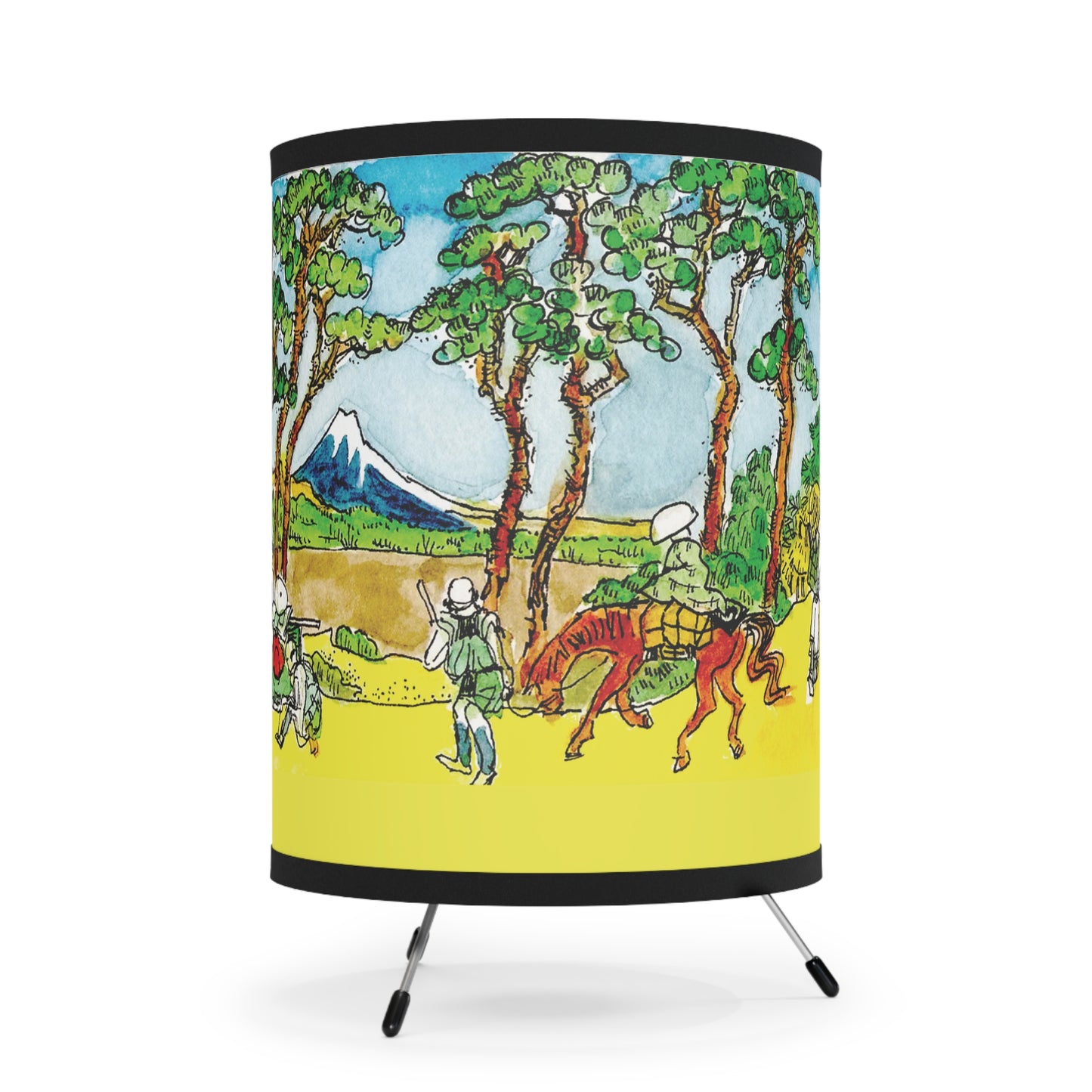 Tripod Lamp, Vibrant High-Res Printed Shade, US" // Tripod Lamp, Colorful Printed Lamp, Artistic Tripod Light, Unique Home Decor, Lamp with