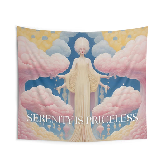 Serene Indoor Wall Tapestry - Peaceful Home Decor, Boho Wall Art, Living Room Accent, Mindfulness Decor, Unique Gift by Ouro Maji