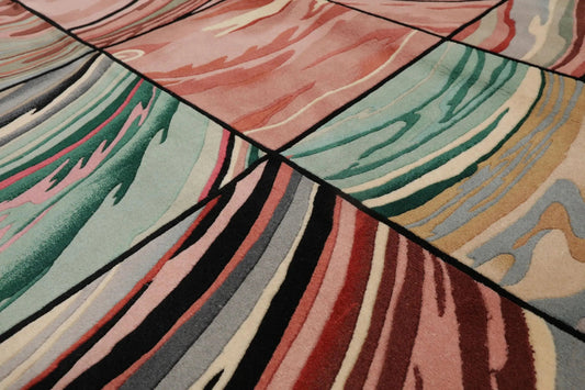 6' x 9' Hand Knotted Wool Superfine Designer Tibetan Oriental Area Rug Black-0