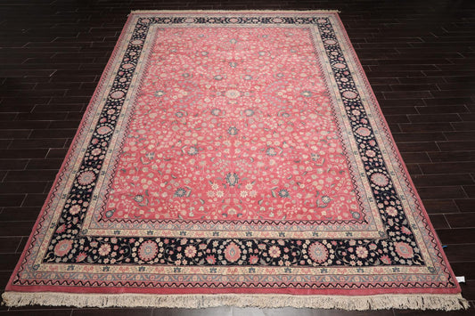 11'7" x 16'3" Rare Romanian Palace Size Hand Knotted Wool Kashaan Area Rug Pink-1