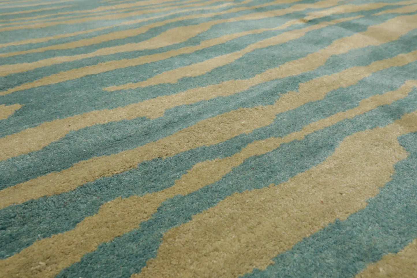 5x7 Turquoise, Mint Hand Knotted Tibetan 100% Wool Michaelian & Kohlberg Modern & Contemporary Oriental Area Rug-4