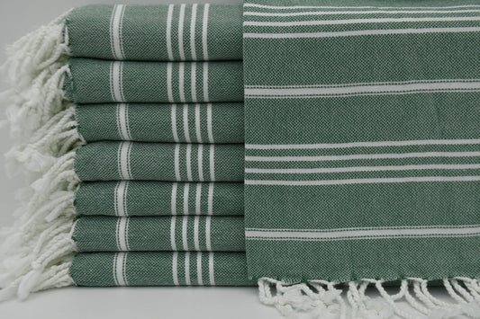 MONACO DARK GREEN TURKISH TOWEL-0