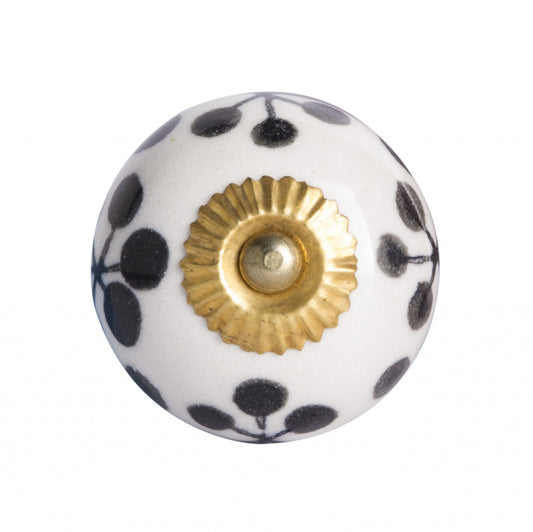 1.5" X 1.5" X 1.5" White Black And Yellow  Knobs 12 Pack-0