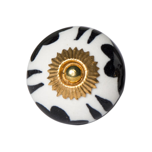 1.5" X 1.5" X 1.5" White Black And Yellow  Knobs 12 Pack-1