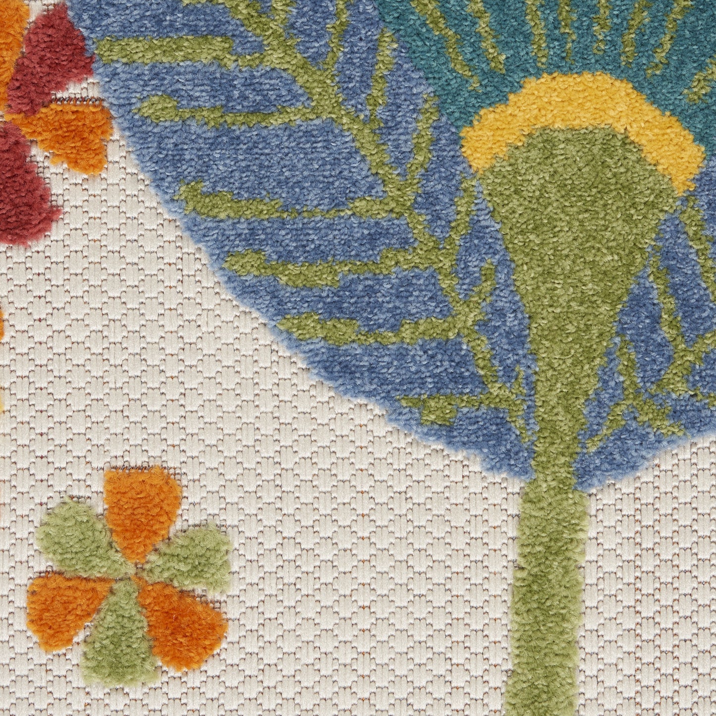 8' X 11' Yellow And Ivory Indoor Outdoor Area Rug-4