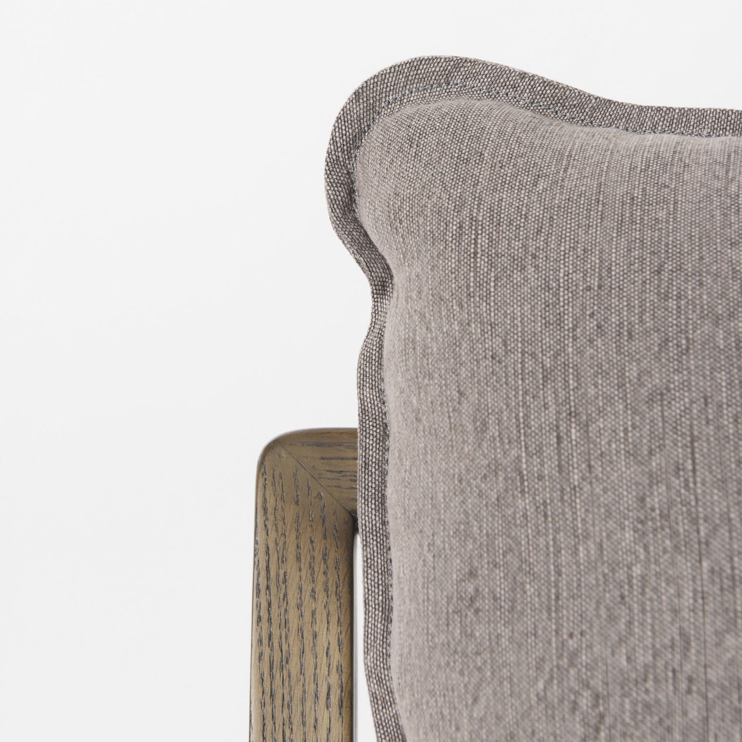 34" Gray and Brown Fabric Lounge Chair-6