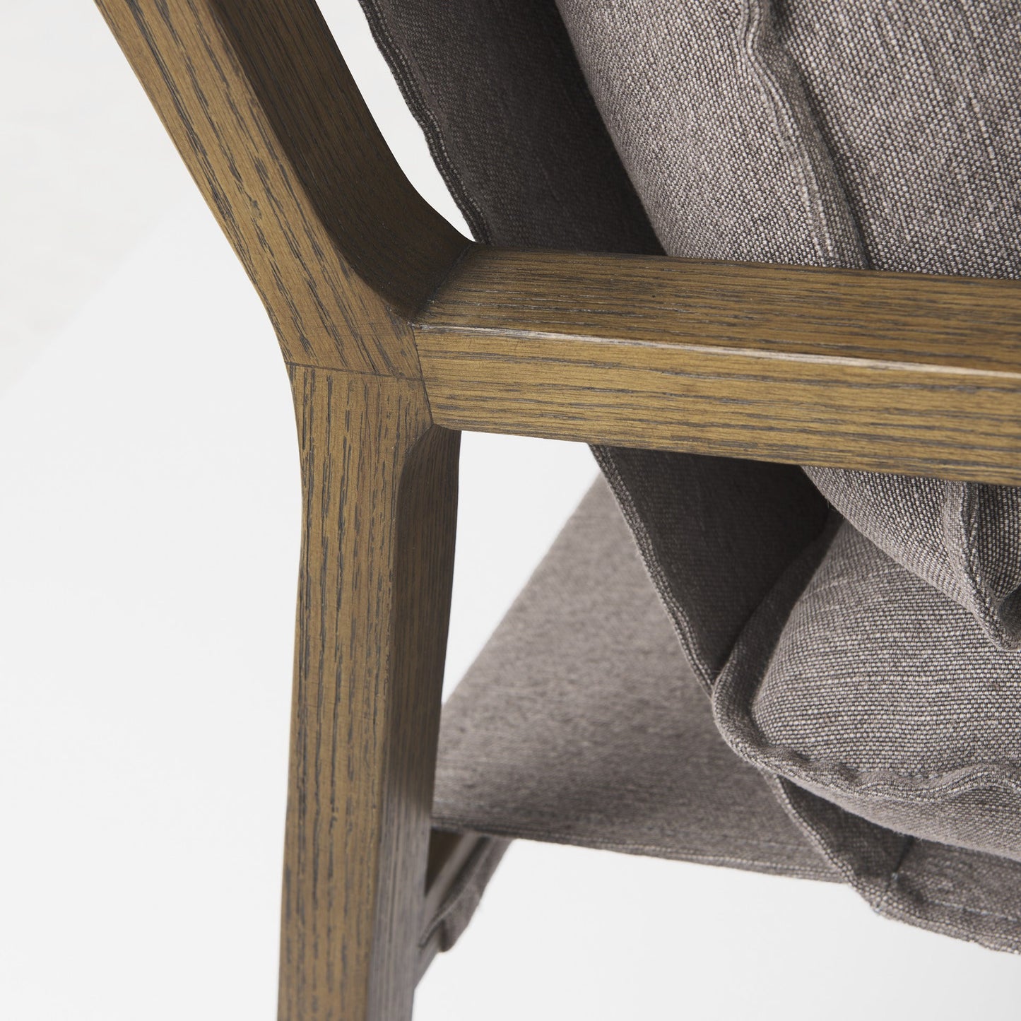 34" Gray and Brown Fabric Lounge Chair-7