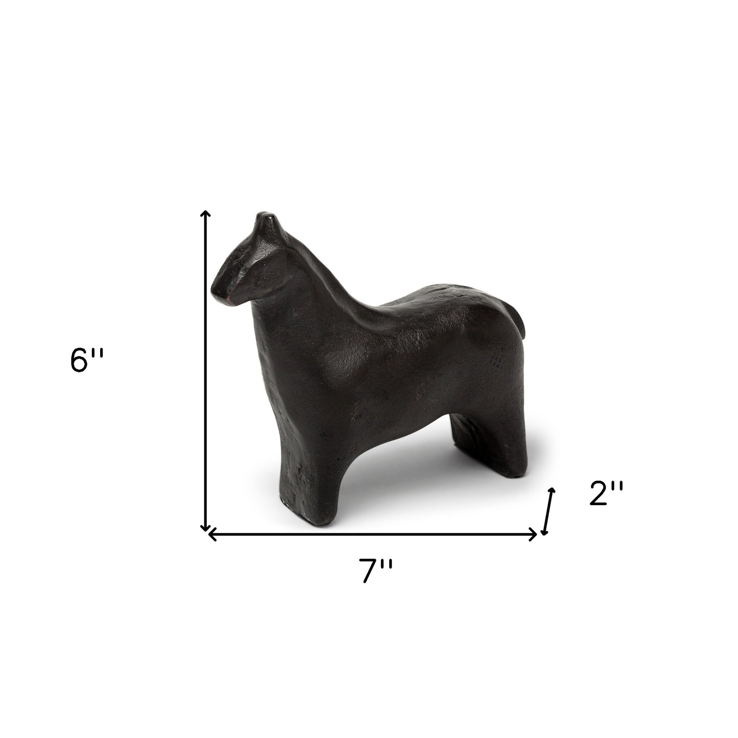 6" Gold Metal Horse Tabletop Sculpture-7