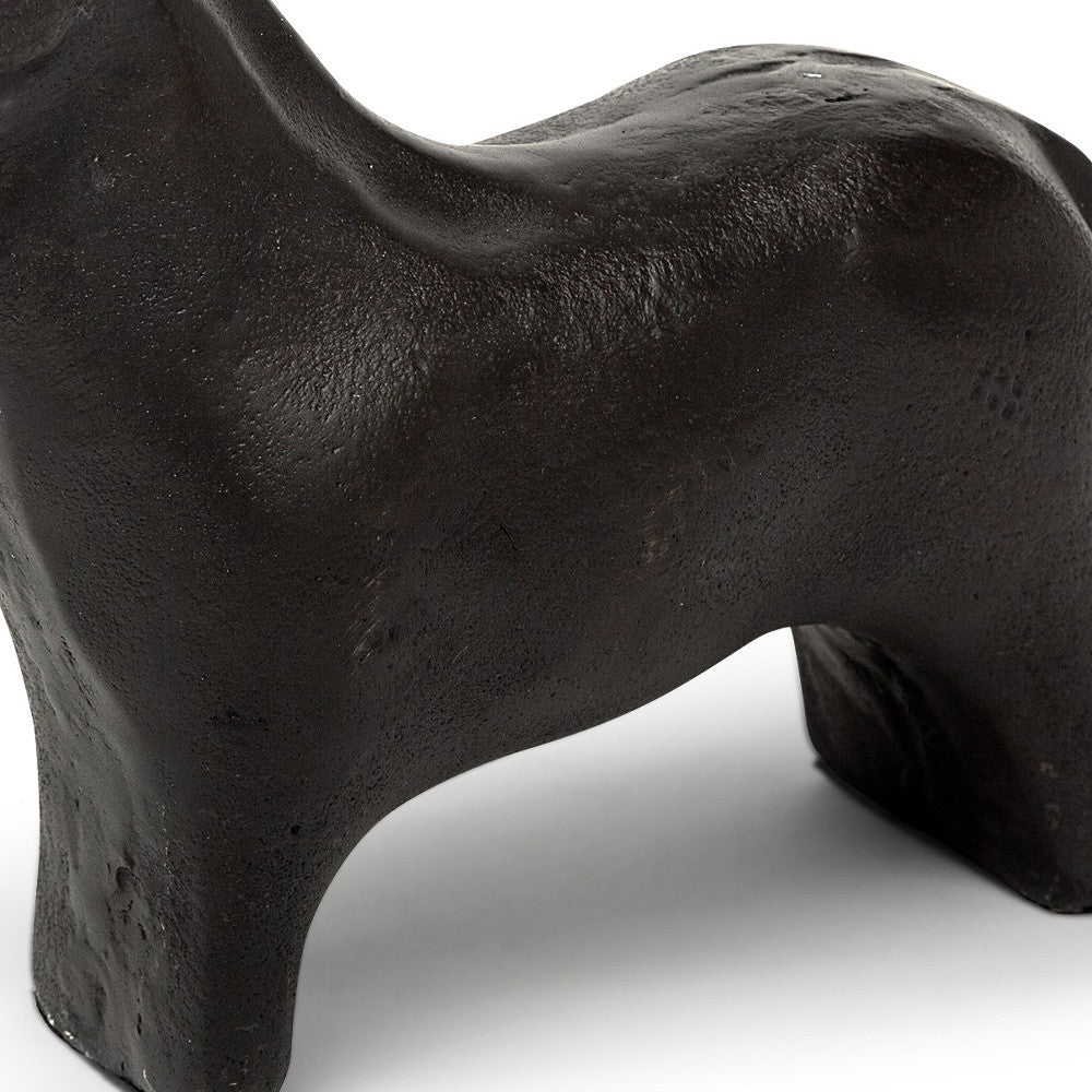 6" Gold Metal Horse Tabletop Sculpture-5