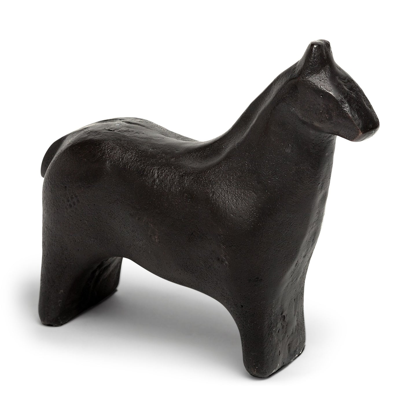 6" Gold Metal Horse Tabletop Sculpture-6