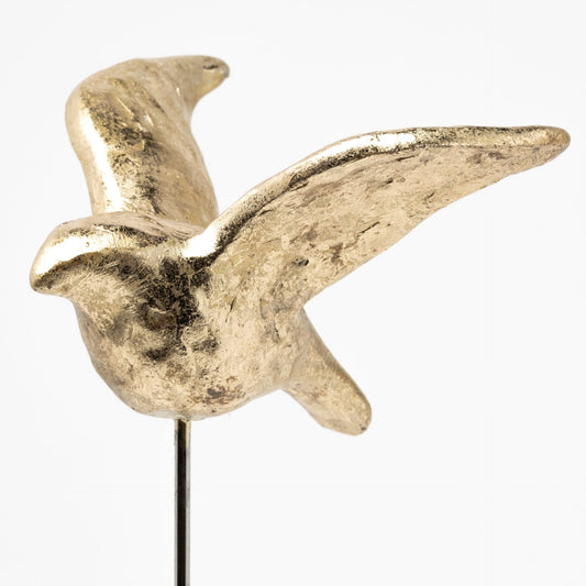 Set Of Three Gold Bird Sculptures-0