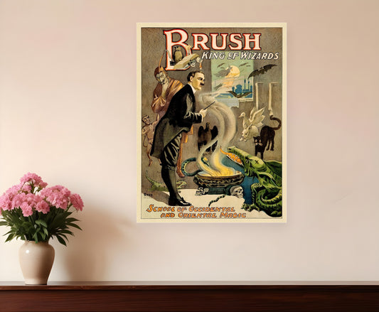 Vintage 1895 Blackstone Magic Unframed Print Wall Art-0