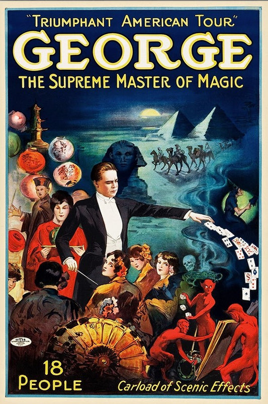 George The Supreme Master Vintage Magic Unframed Print Wall Art-0