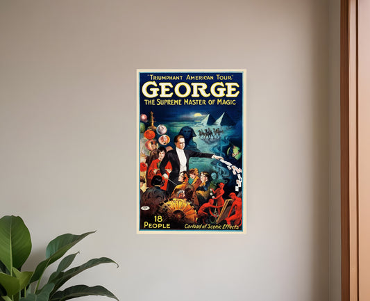 George the Supreme Vintage Magic Unframed Print Wall Art-0