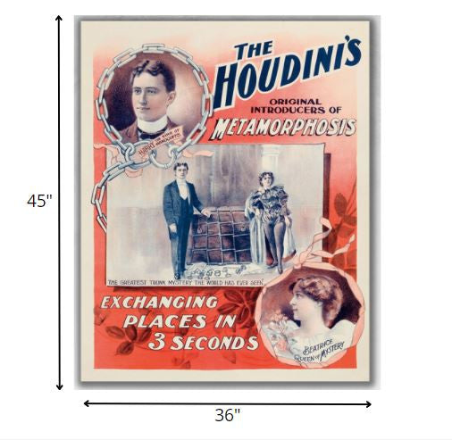 The Houdini's Metamorphosis Vintage Magic Unframed Print Wall Art-4