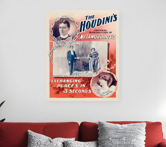The Houdini's Metamorphosis Vintage Magic Unframed Print Wall Art-0