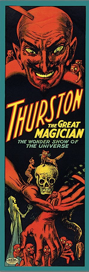 4" X 12" Thurston The Great Wonder Show Vintage Magic Poster Wall Art-0
