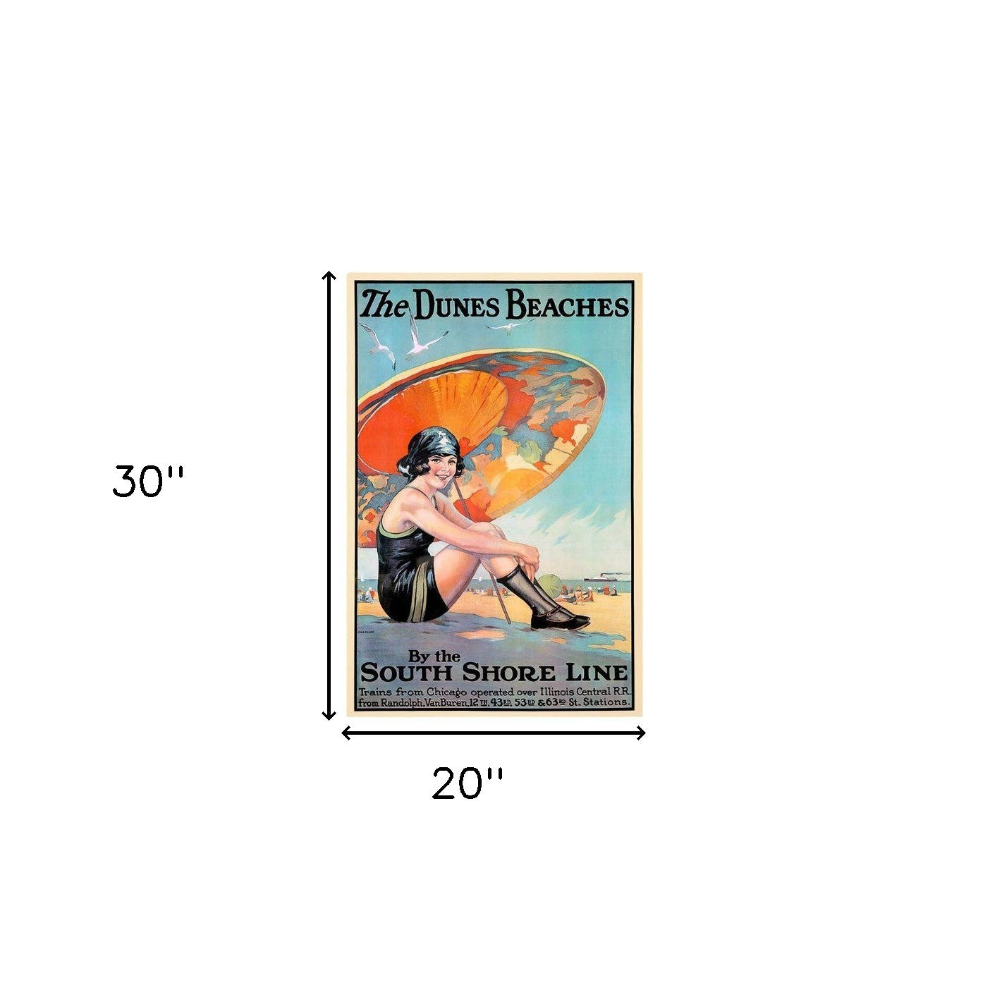 Dunes Beaches Vintage Travel Unframed Print Wall Art-5