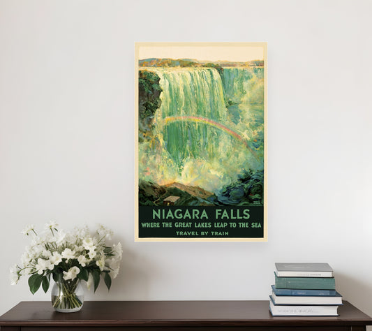 20" X 30" Niagra Falls New York C1920S Vintage Travel Poster Wall Art-0