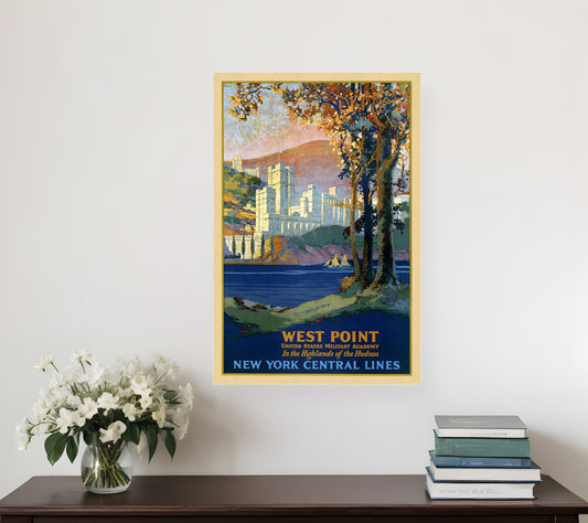 West Point New York Vintage Travel Unframed Print Wall Art-0