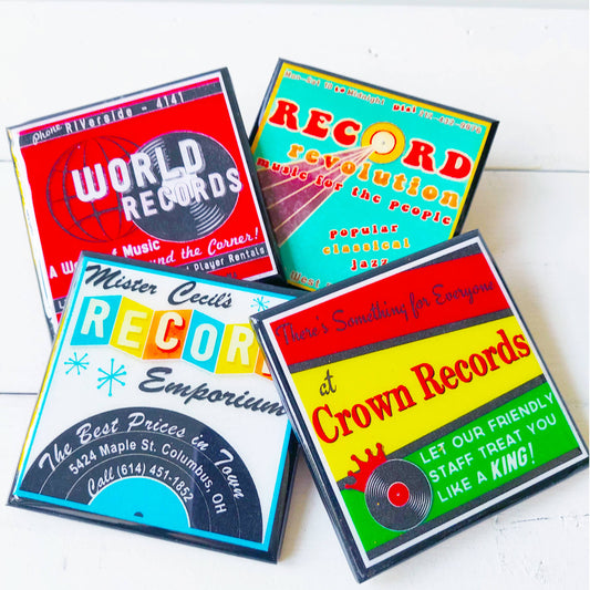 Classic Record Shop Drink Coaster Set-0
