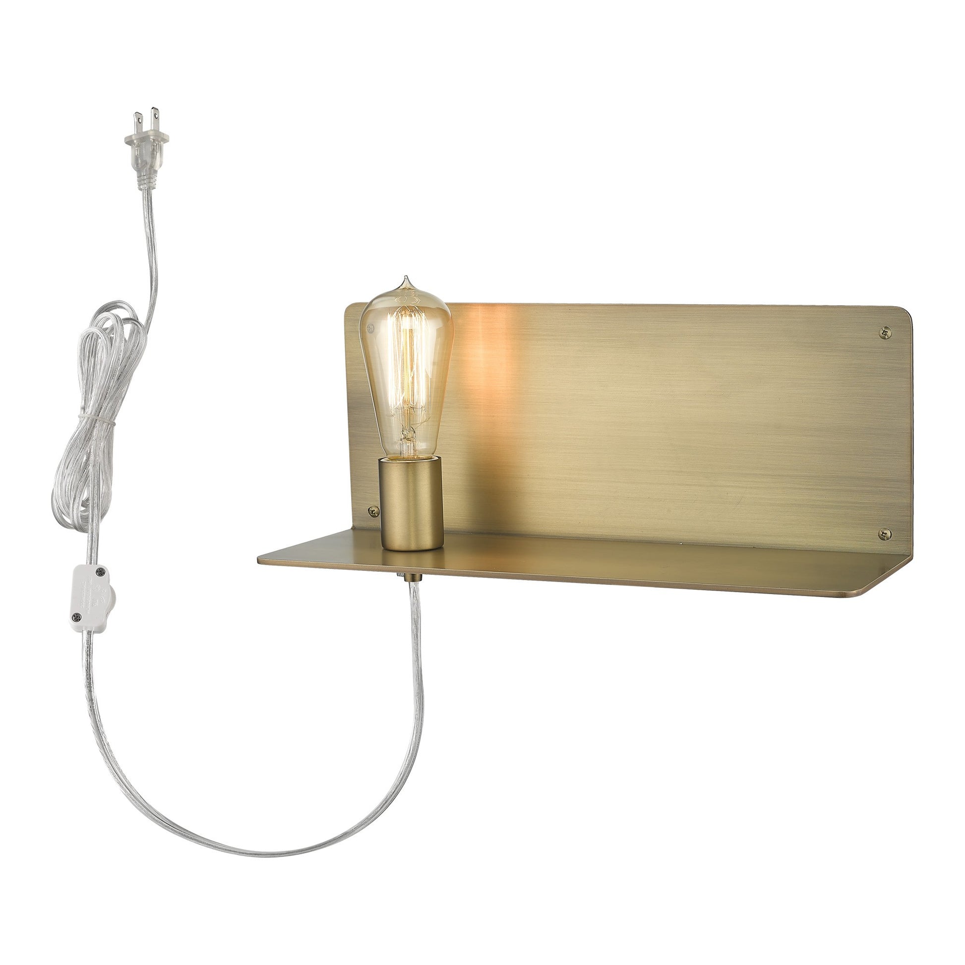 XL Dull Gold Shelf Wall Light-8