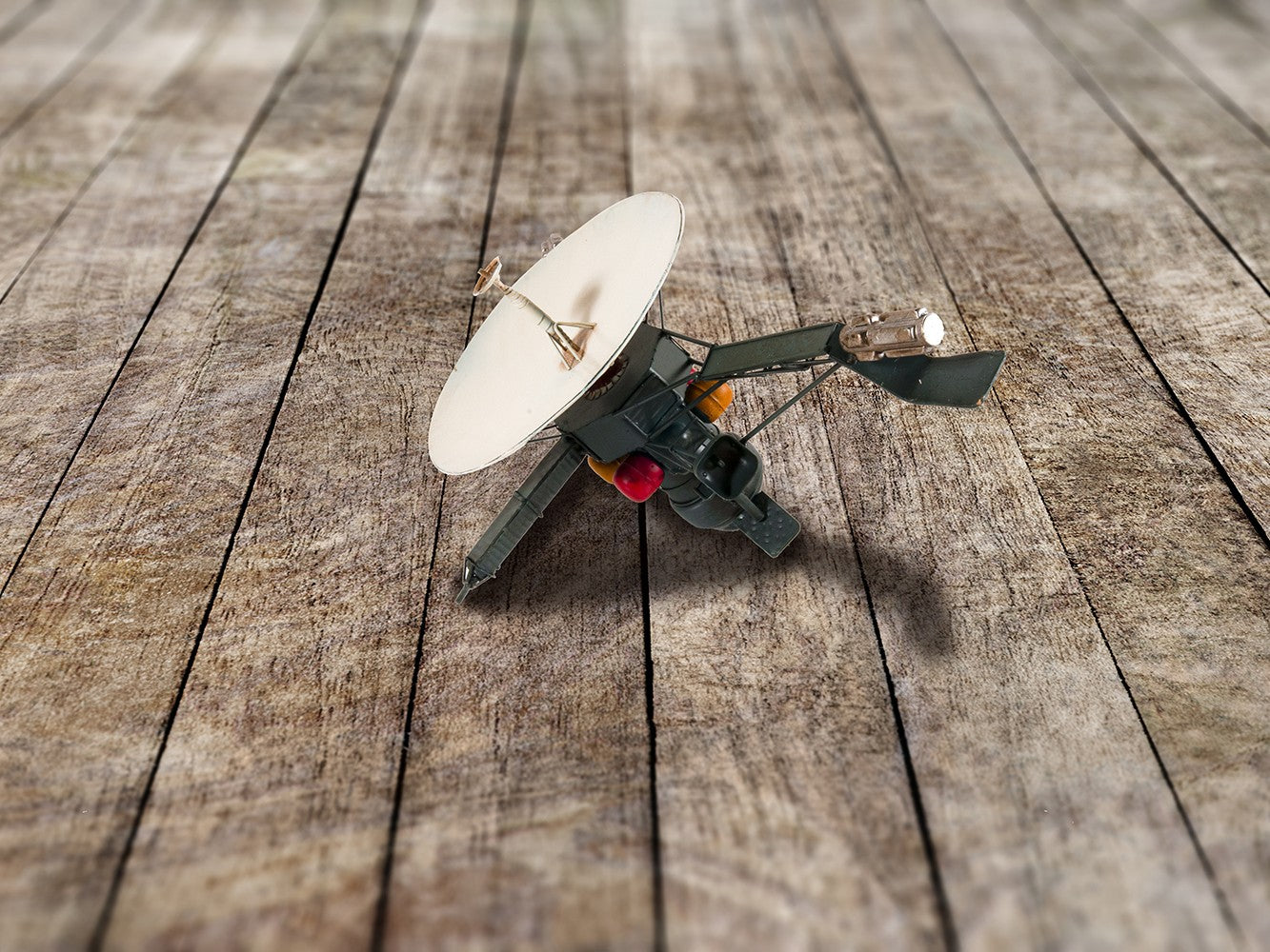 11" Dark Green Metal Hand Painted Model Airplane Tabletop Sculpture-8