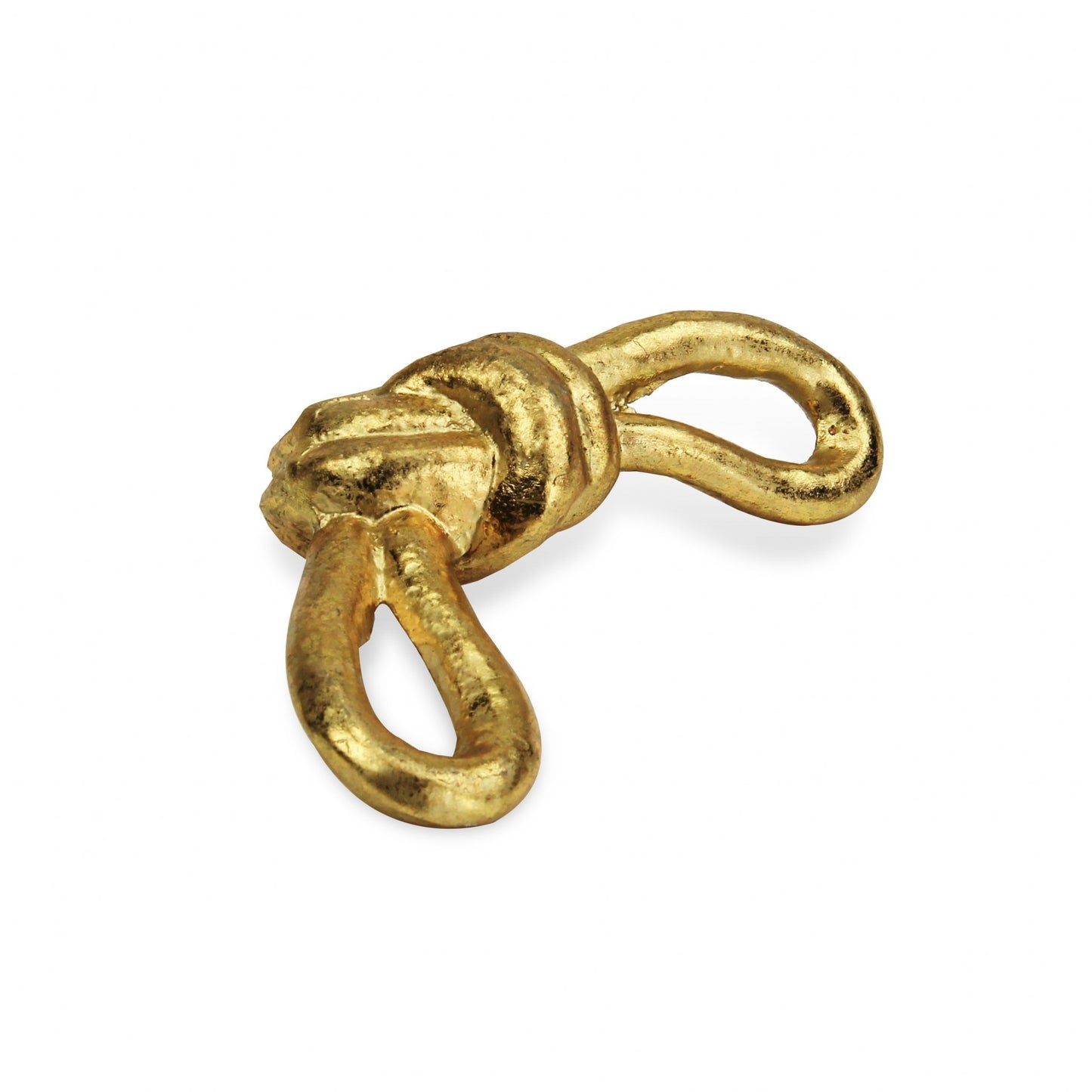6" Gold Rustic Cast Iron Knot Tabletop Sculpture-2