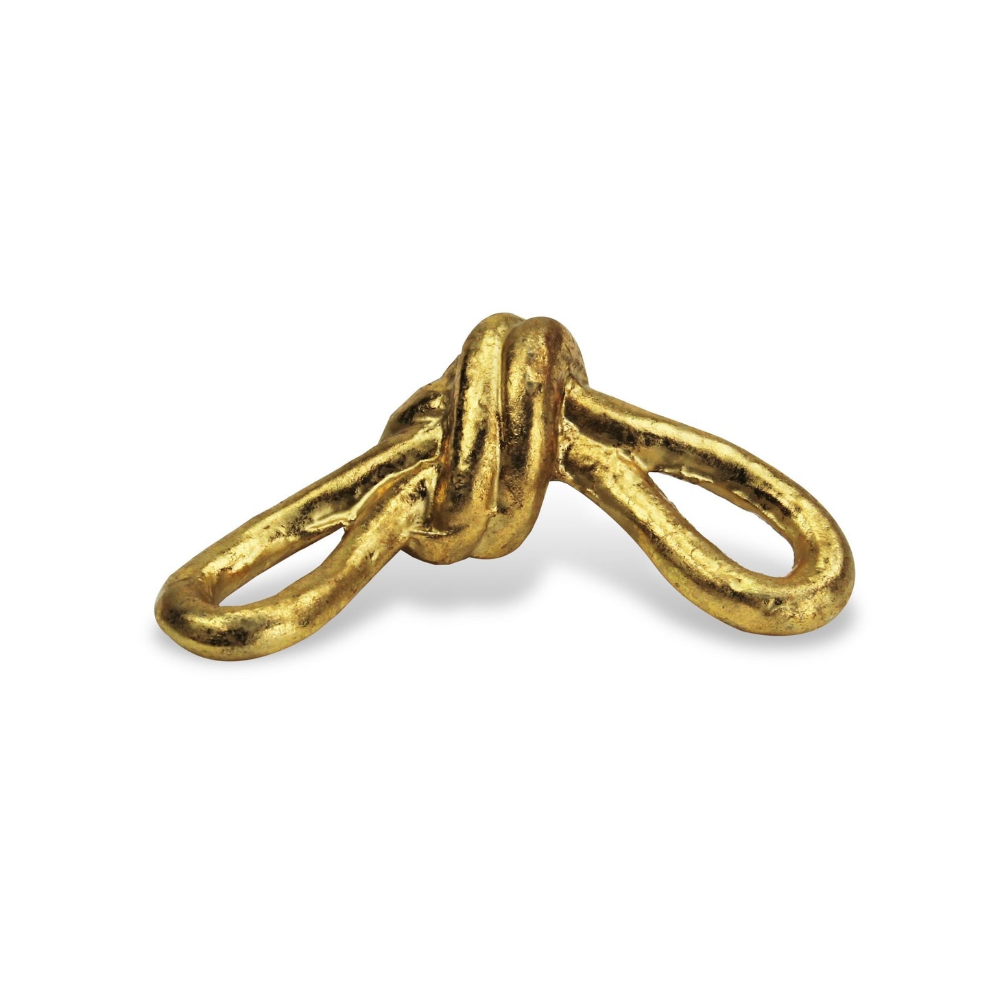 6" Gold Rustic Cast Iron Knot Tabletop Sculpture-5