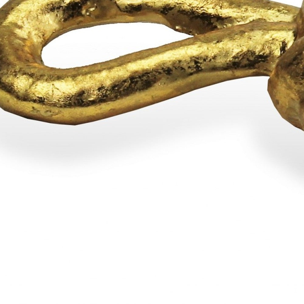 6" Gold Rustic Cast Iron Knot Tabletop Sculpture-6