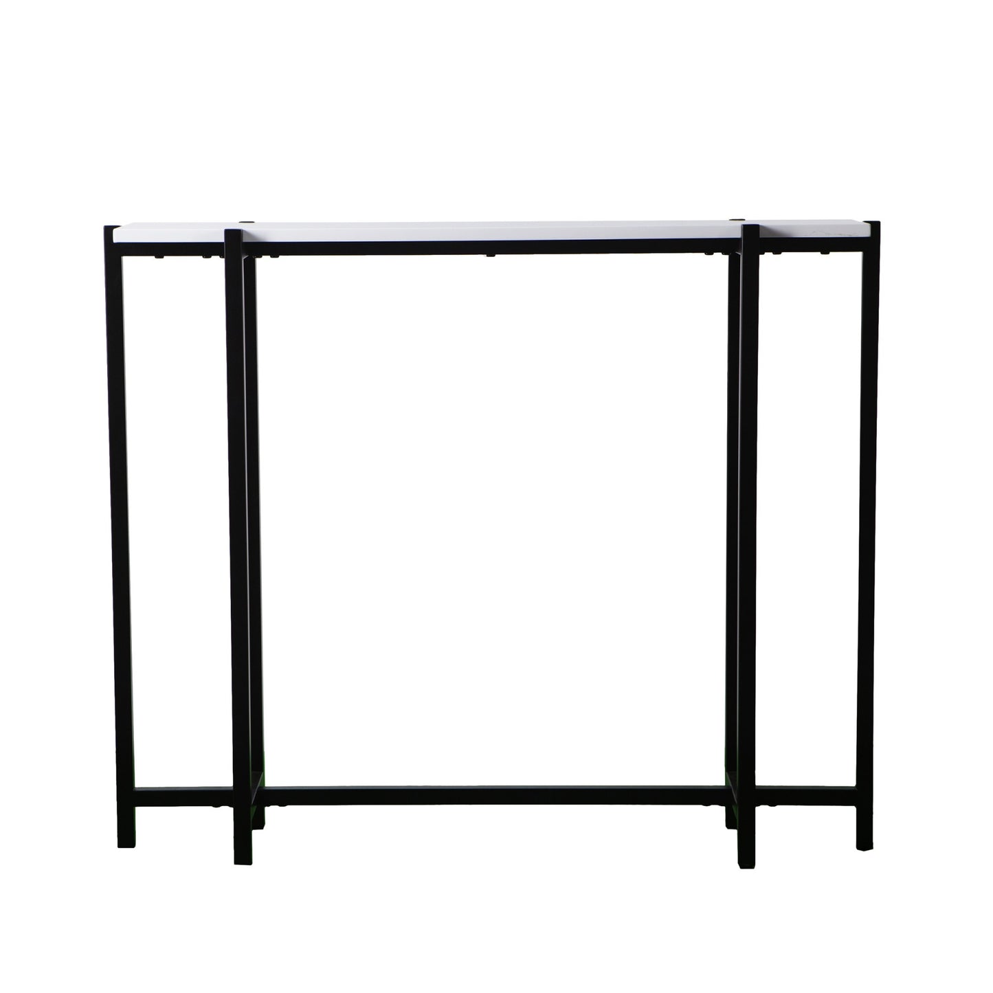 36" White and Black Frame Console Table-3