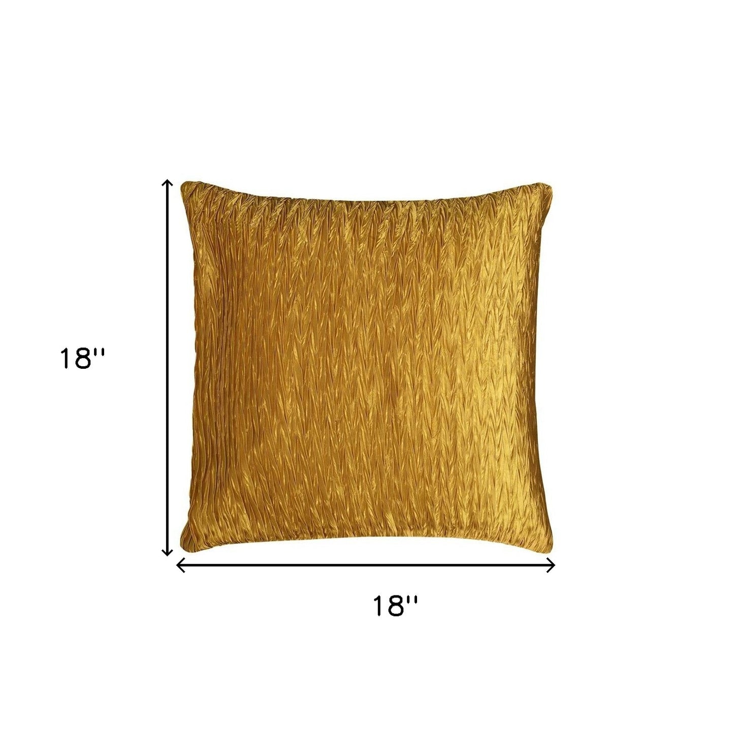 18" Gold Cotton Throw Pillow-3