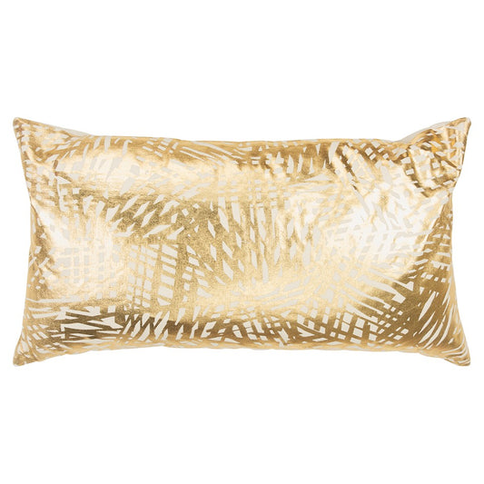 Gold Foil Etched Pattern Lumbar Pillow-0