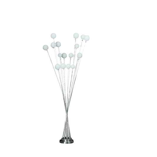 62" Silver 16 LED Novelty Floor Lamp With White-0