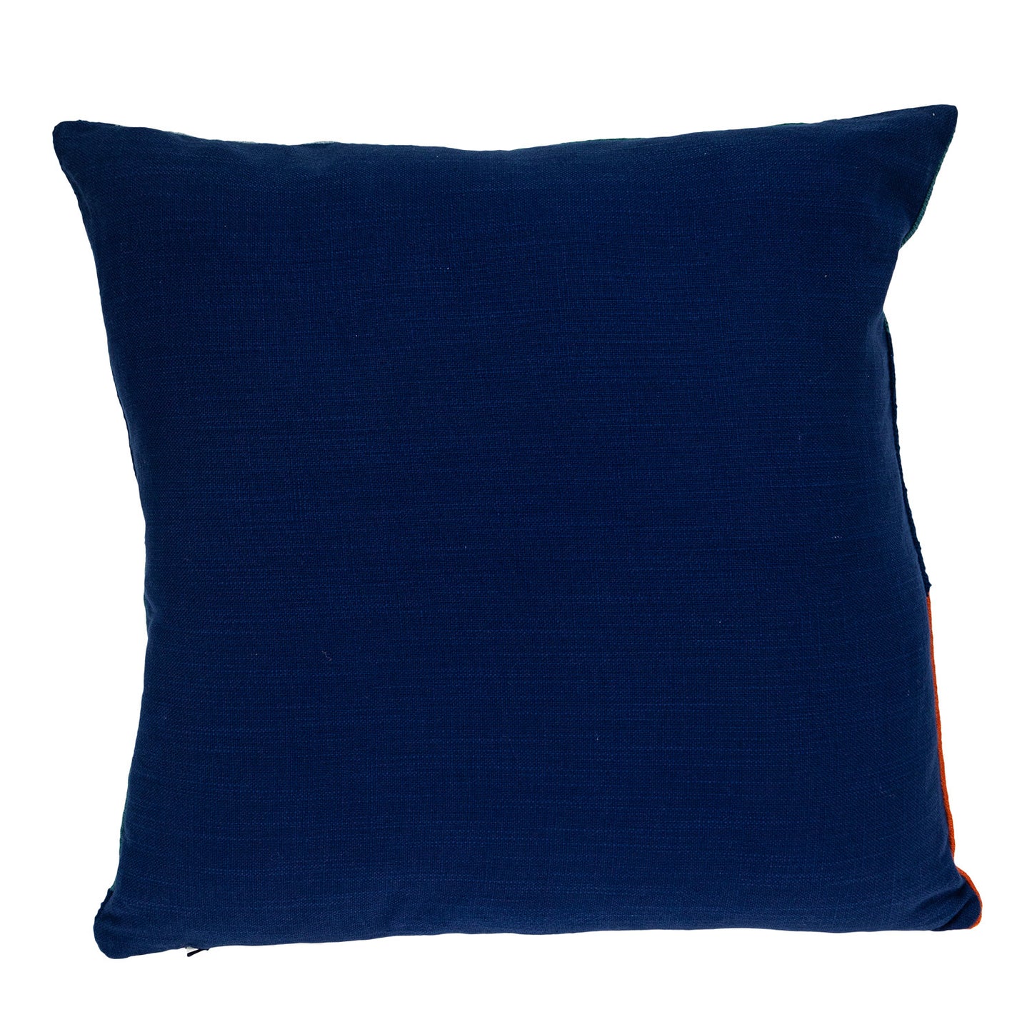20" Blue and Yellow Geometric Cotton Throw Pillow-2