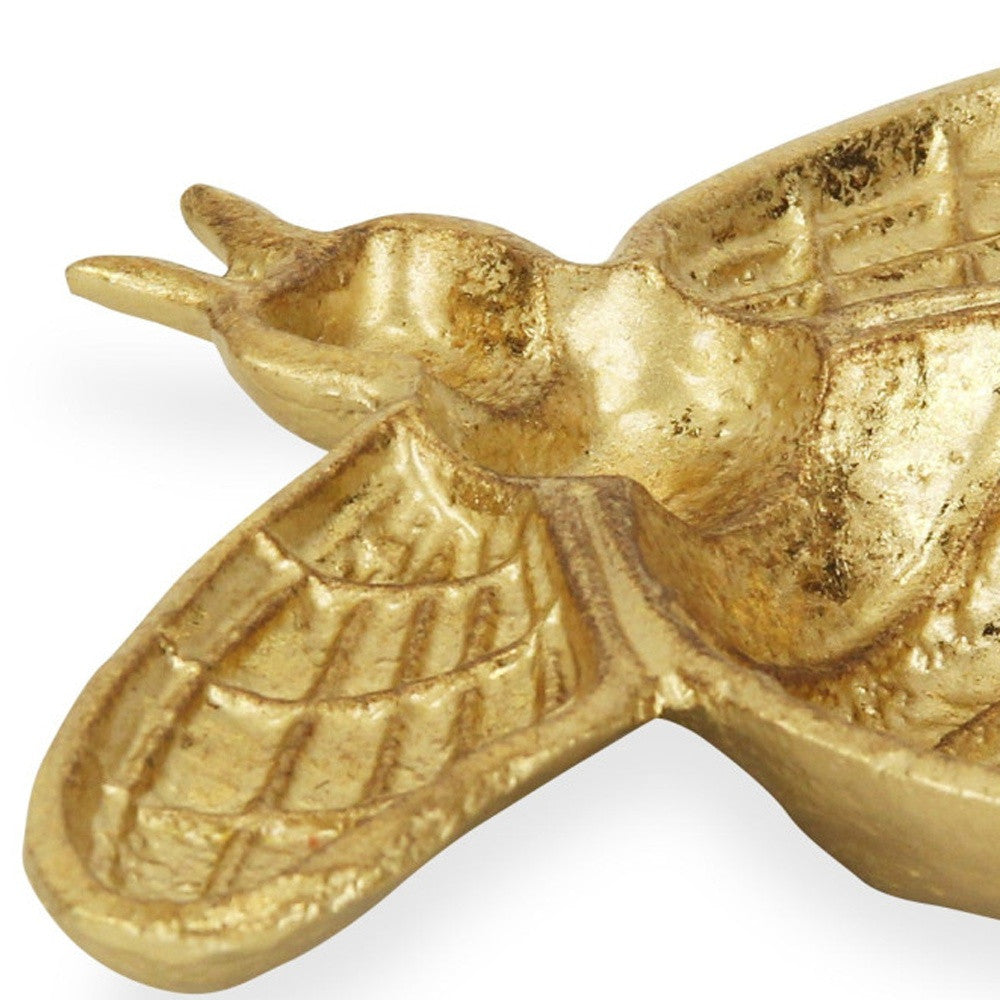 8" Gold Bumble Bee Cast Iron Vanity Tray-7