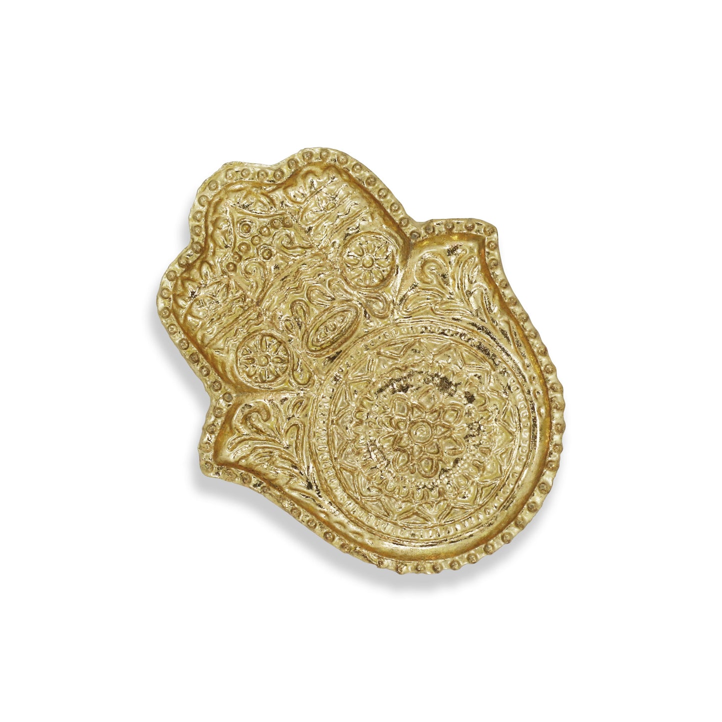 5" Gold Novelty Metal Handmade Tray-7