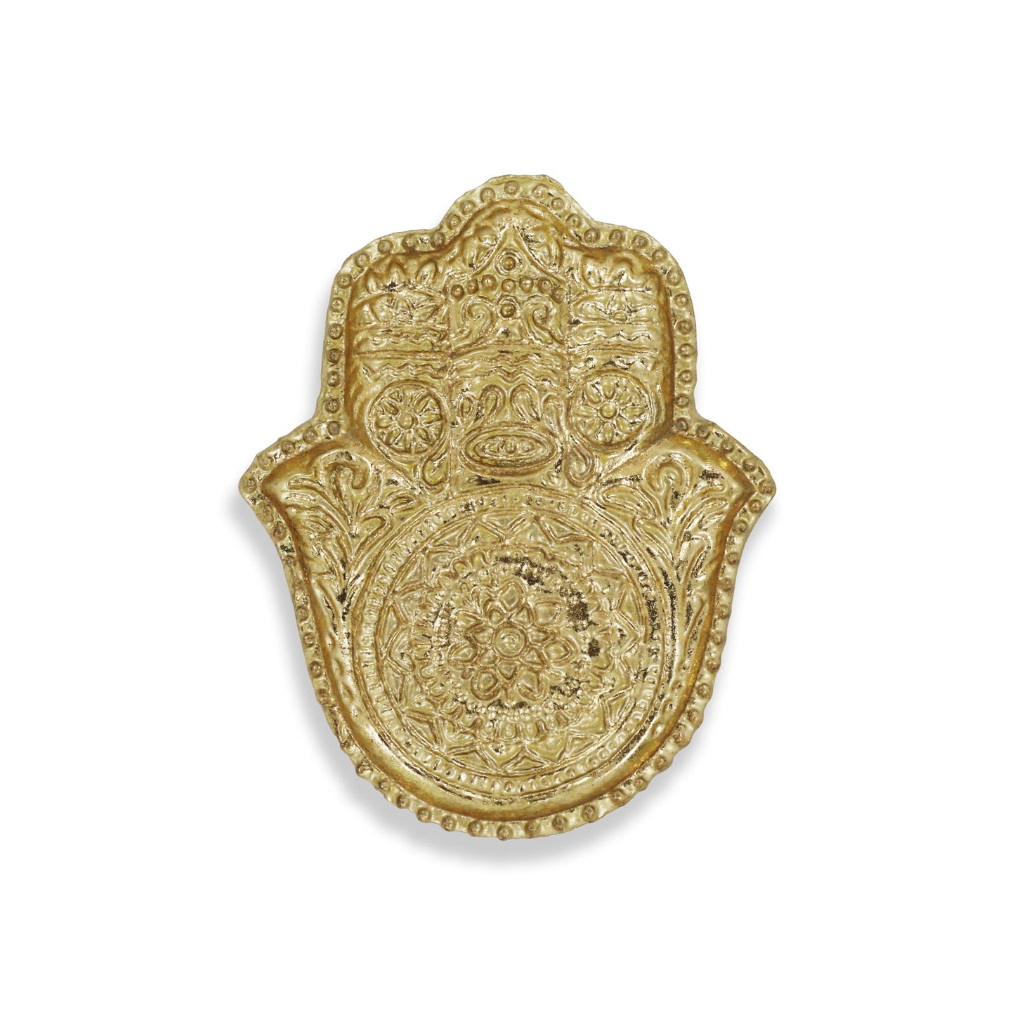 5" Gold Novelty Metal Handmade Tray-2