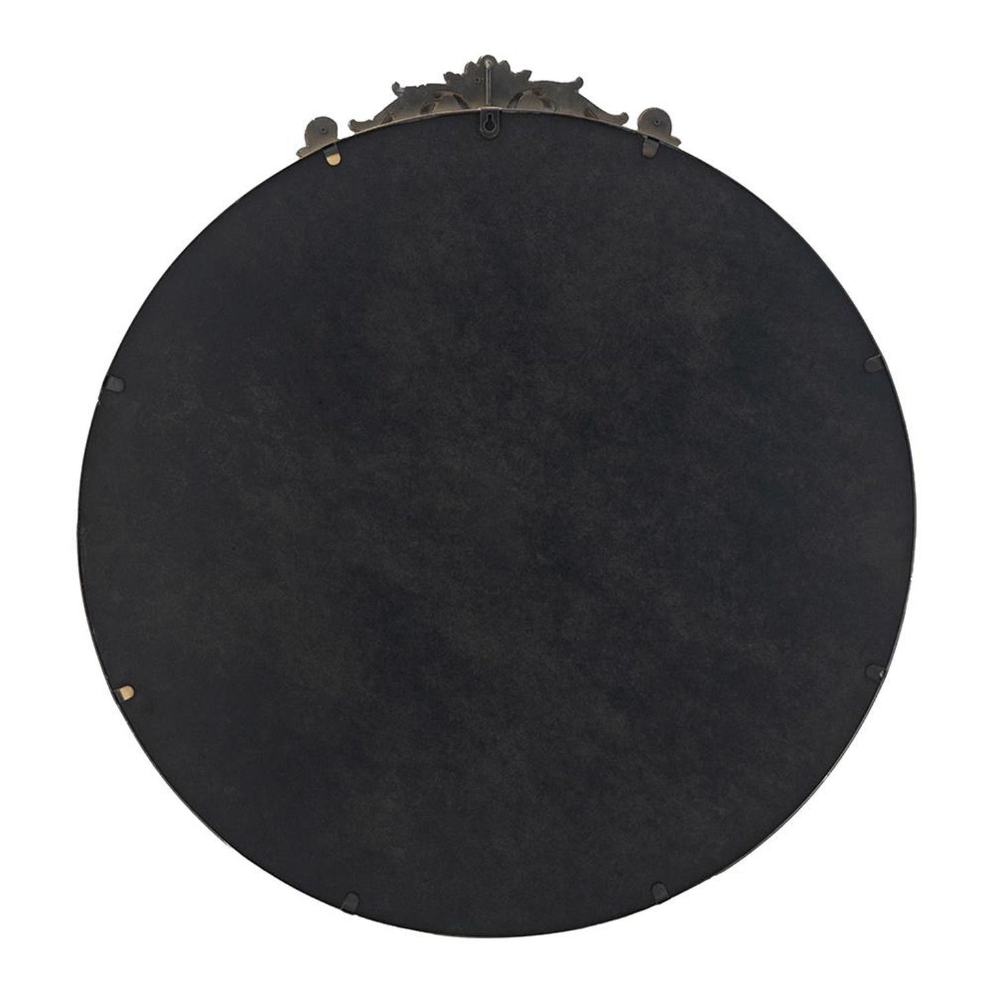 32" Gold Crowned Top Iron Framed Accent Mirror-3