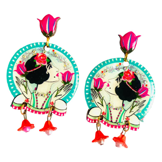 Lady Tulip Statement Earrings by Rosie Rose Parker-0