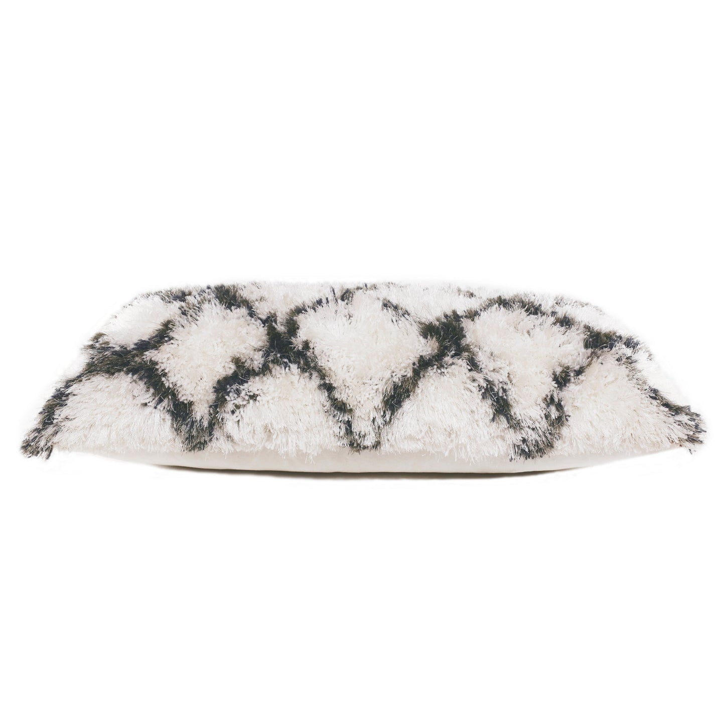 14" X 36" Black And White Polyester Geometric Zippered Pillow-5