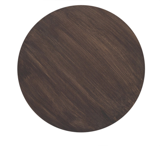 16" Brown Solid Wood Round End Table-1