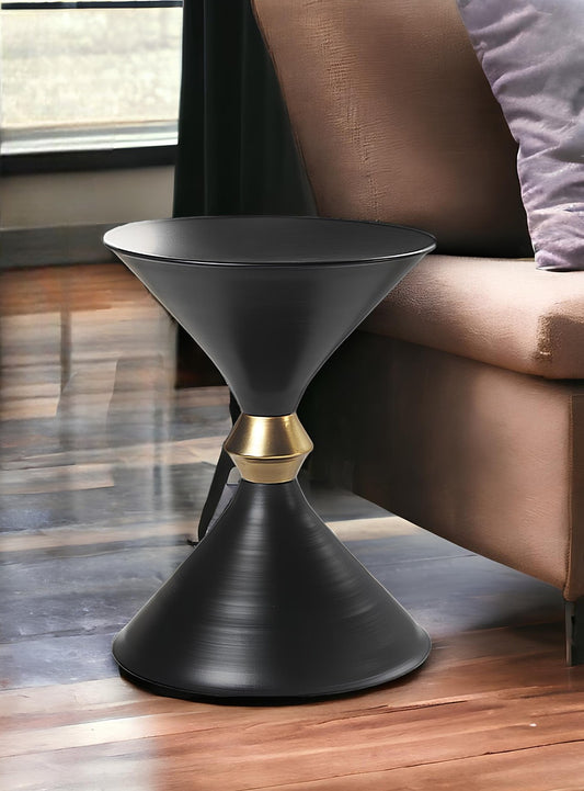 18" Black Iron End Table-1