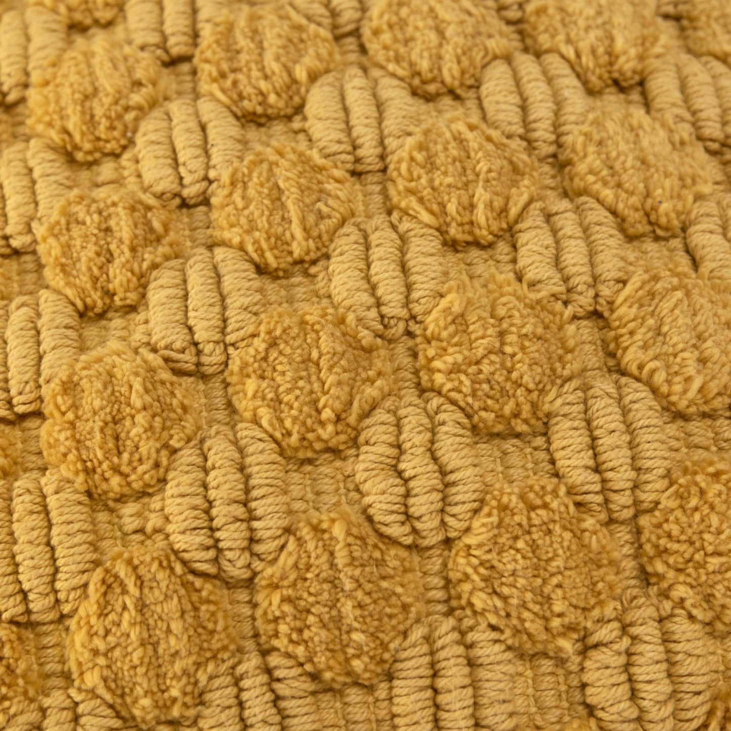 20" Yellow Cotton Throw Pillow With Texture-7