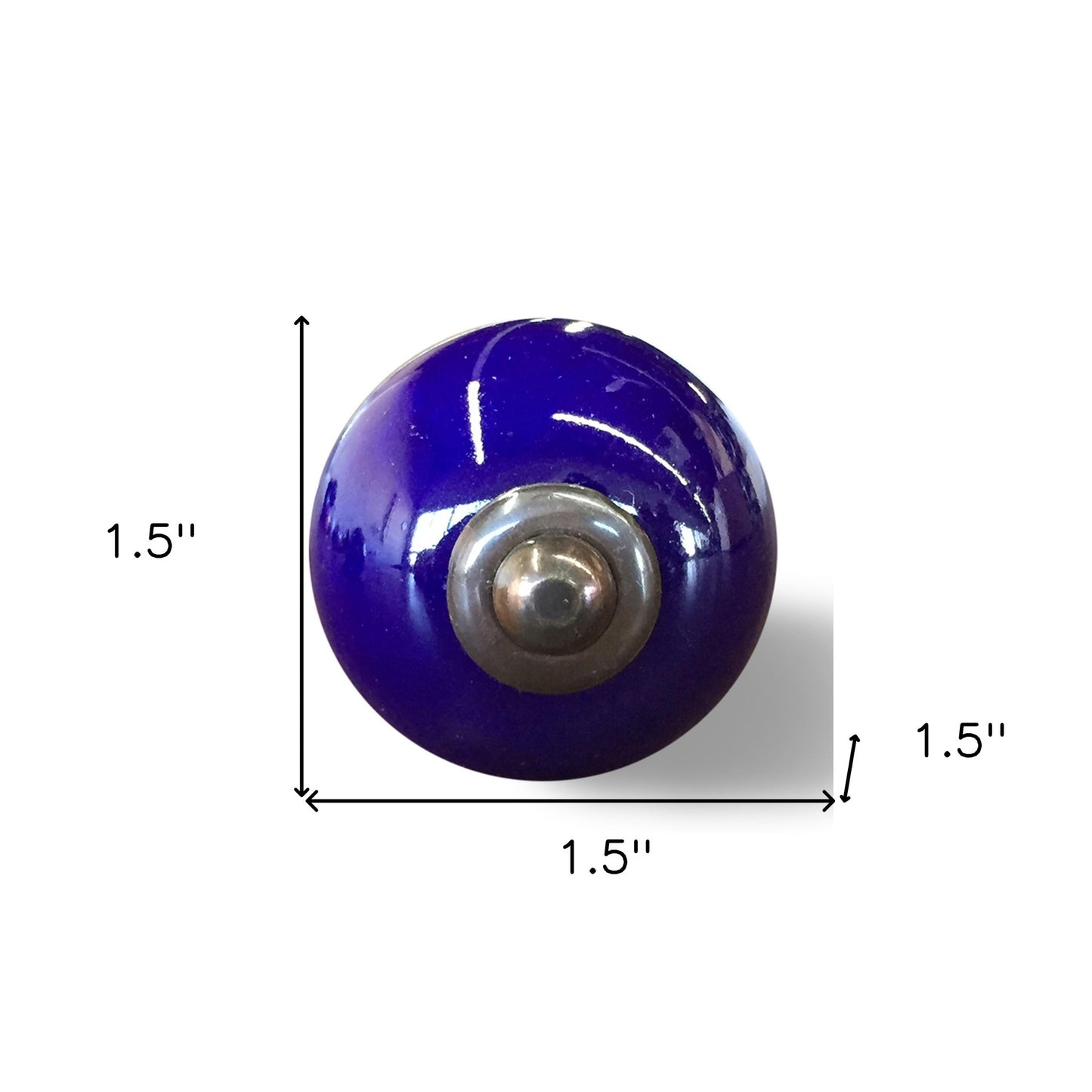 Set of Eight Purple And Gray Ceramic And Metal Drawer Pull Knobs-4