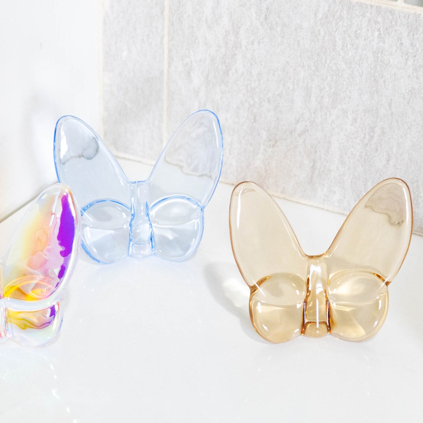 3" Gold Crystal Butterfly Figurine Tabletop Sculpture-4