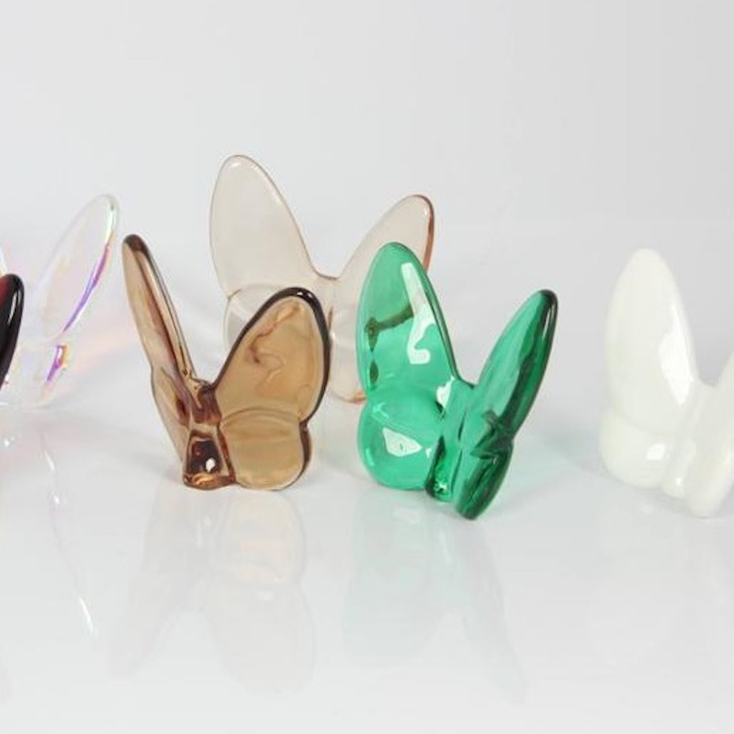 3" Green Crystal Butterfly Figurine Tabletop Sculpture-4