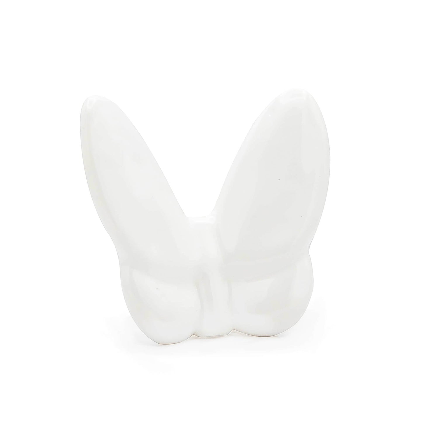 3" White Crystal Butterfly Figurine Tabletop Sculpture-1