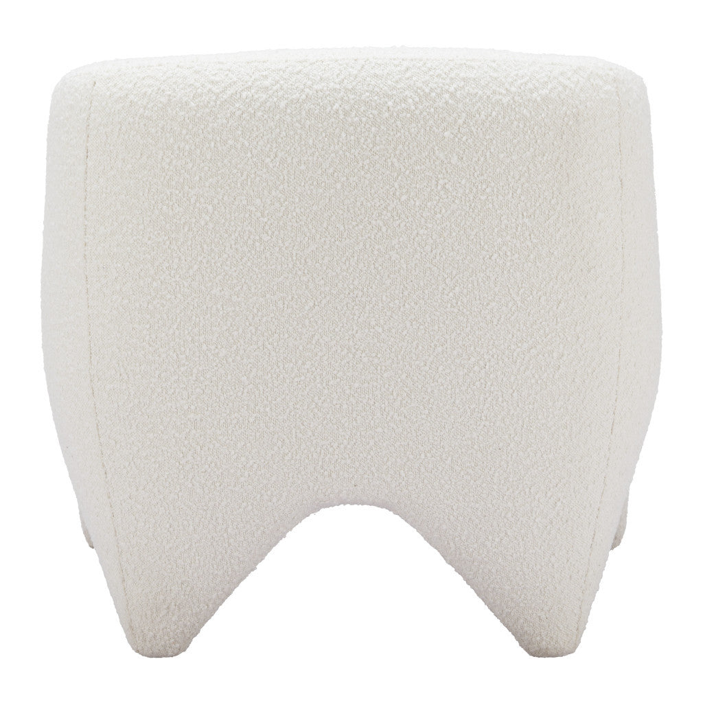 30" White Faux Shearling And Upholstered Arm Chair-4