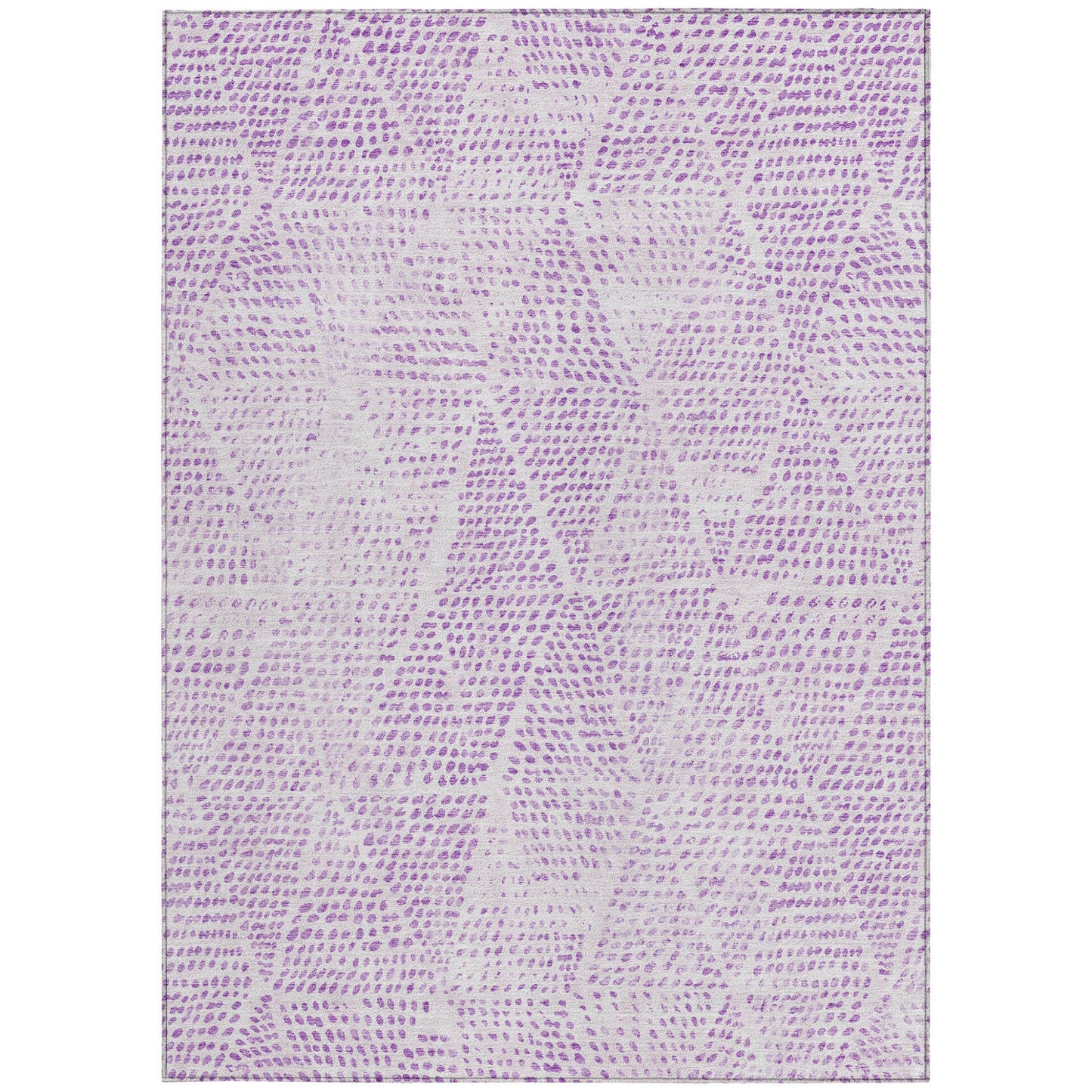 5' X 8' Purple And Ivory Geometric Washable Indoor Outdoor Area Rug-4